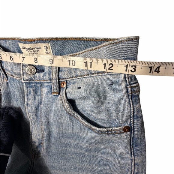 Abercombie & Fitch 90's Slim Straight Ultre High Rise Classic Jeans Sz 26 - Picture 13 of 16